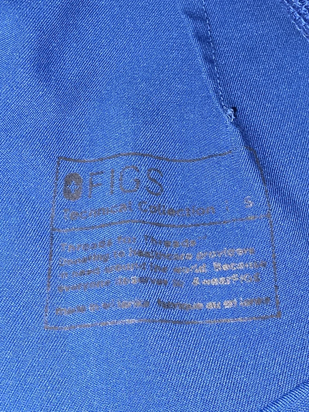 Figs Royal Blue Livingston High-Rise Straight-Leg Scrub Pants Women's Size Small